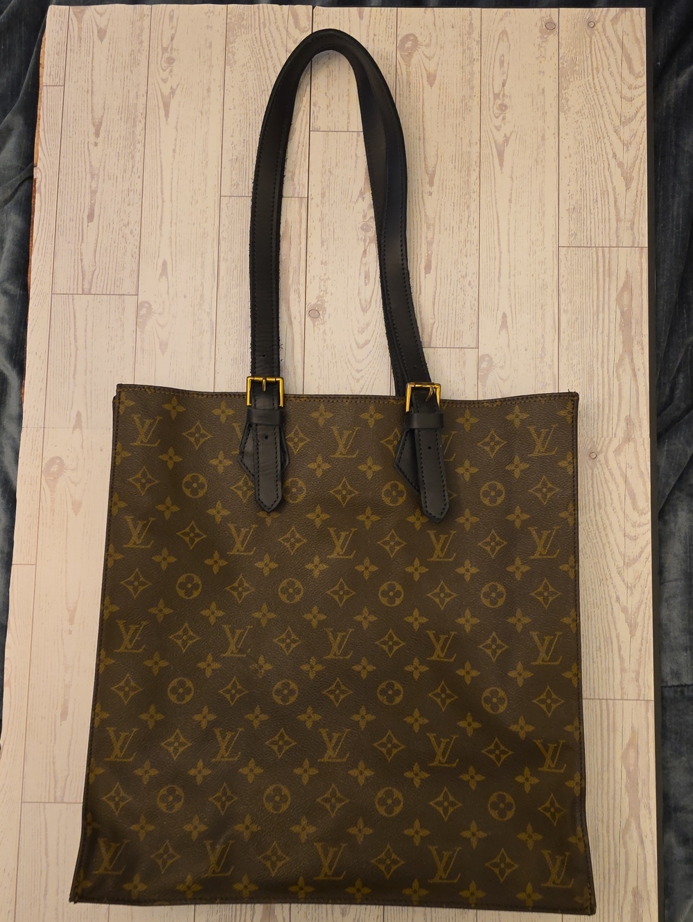 Louis Vuitton Monogram Vertical Messenger Tote in Brown and Black
